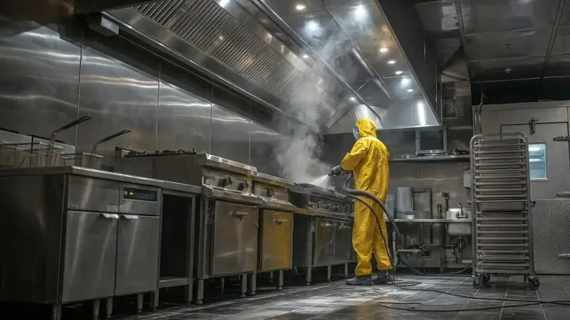 Commercial catering equipment cleaning London - ovens fryers grills
